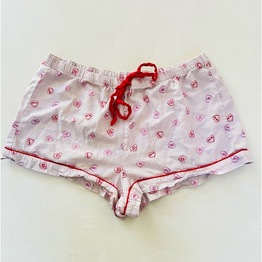 VS Pink Valentines Pajama Shorts XL